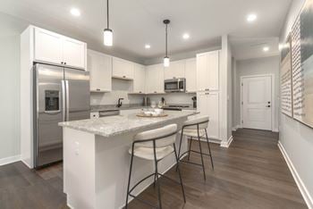 Gourmet kitchen with stainless steel appliances